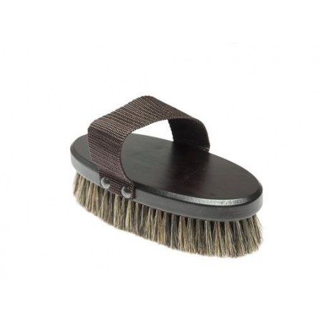 Body brush wooden back