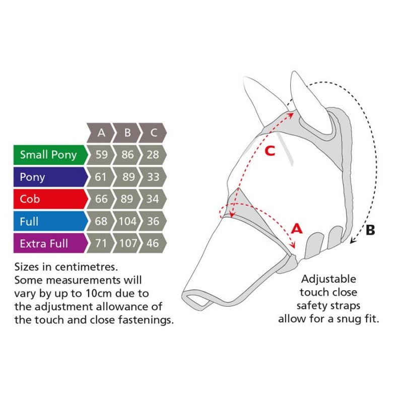 Shires Fine Mesh Earless hyönteismaski