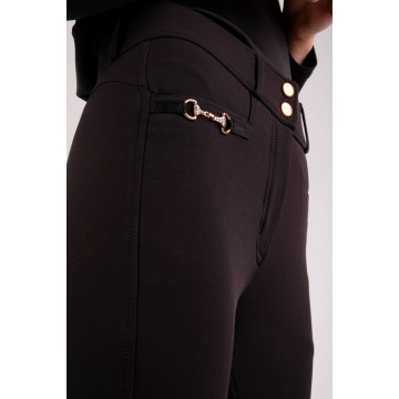 Molly Yati Highwaist NEW Ruusukulta Edition - Black, kokogrippi Ratsastushousut