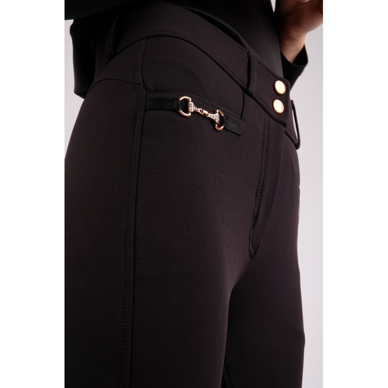 Molly Yati Highwaist NEW Ruusukulta Edition - Black, kokogrippi Ratsastushousut