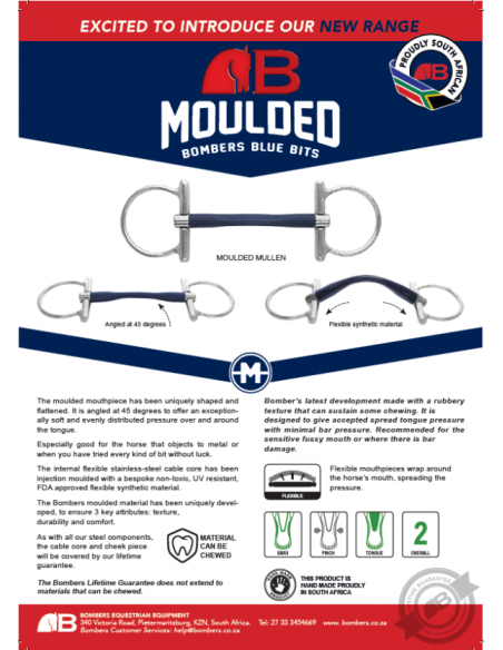 Bombers Moulded Mullen Eggbutt kuolain 135mm