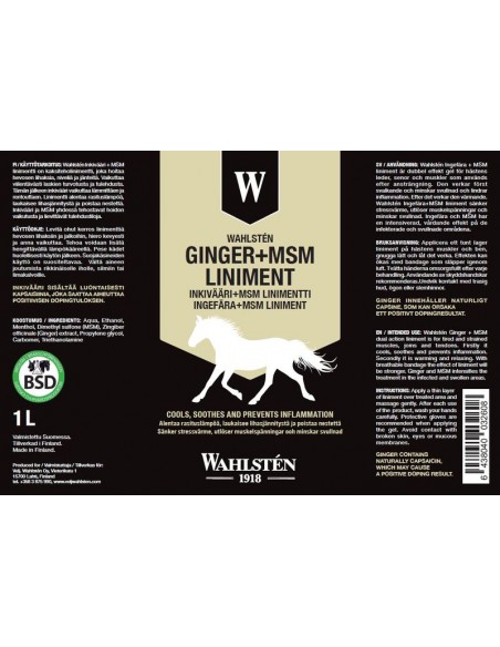 W-Inkivääri + MSM linimentti 1 l