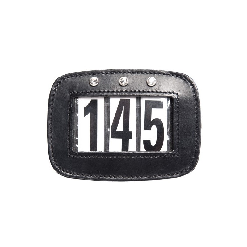 Horse Comfort Competion Numbers leather with diamonts