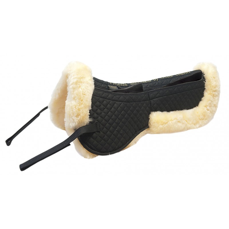 Horse Comfort PREMIUM SHEEPSKIN HALF PAD W MEMORY FOAM FILLING