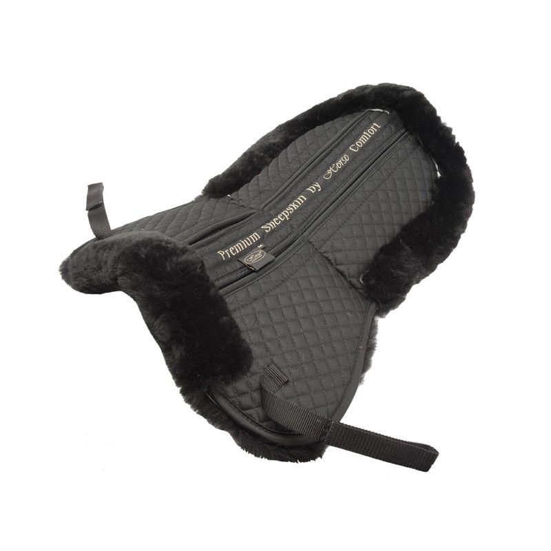 Horse Comfort PREMIUM SHEEPSKIN HALF PAD W MEMORY FOAM FILLING