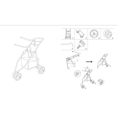 Satulakärry kokoon taitettava